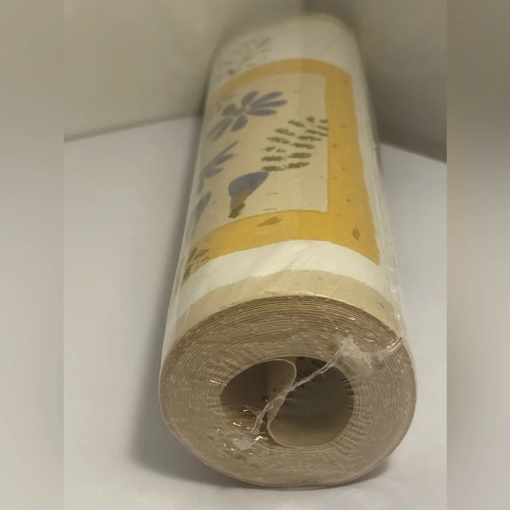 90s springmaid wall paper wall border floral LOVES ME daises Spring Maid vintage